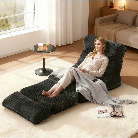 seduta poltrona soggiorno trasformabile relax nera HAVRYA