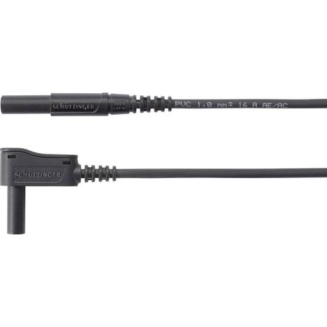 Schützinger MSWFK A341 / 1 / 100 / SW Cavo di misura Spina 4 mm Spina 4 mm Nero 1 pz.
