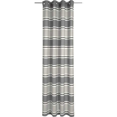 Deko Trends Lavera 6236786 90 – Tenda con occhielli, Tessuto, 245,0 x 140,0 x 245,0 cm, colore: bianco/grigio chiaro/grigio medio (1/4)
