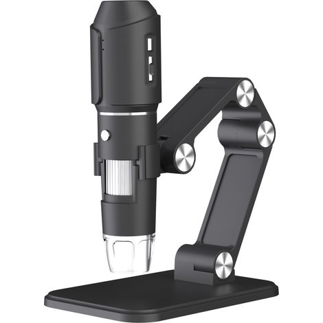 Microscope numérique portable WiFi 50X-1600X avec loupe LED portable, caméra 2MP et 8 LED réglables, support pour smartphones et ordinateurs (1/5)