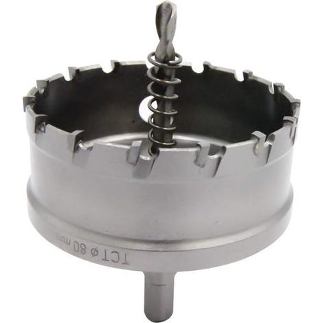 Hochleistungsfähige, industrietaugliche, hartmetallbestückte Bimetall-Lochsäge zum Schneiden von 80 mm (3-1/8 Zoll) großen Edelstahllöchern (1/5)