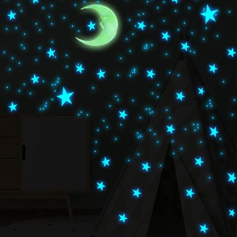 GDHZS-103 pcs Etoiles Phosphorescentes Plafond Muraux Auto Adhésifs Brillants Autocollants De Plafond Étoiles Fluorescentes... (1/5)