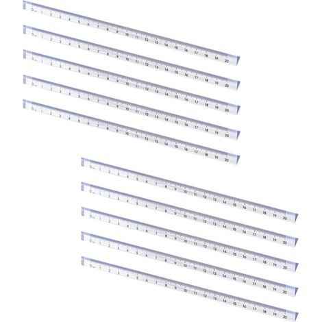 Règle triangulaire transparente d'architecte 20 cm, lot de 10 (1/5)