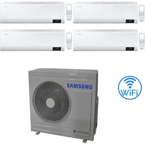 Klimaanlage Samsung WINDFREE AVANT R32 Wifi Split Inverter Panels 9000 + 9000 + 12000 + 12000 BTU mit E.U. AJ100TXJ5KG/EU NEUE Klasse A++/A+