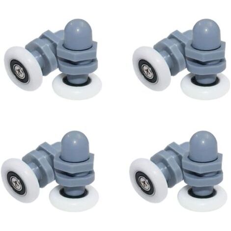 8 rulli per porta doccia, ruote di ricambio per porta scorrevole in vetro del bagno, ruote di ricambio per porta scorrevole della doccia (20 m)