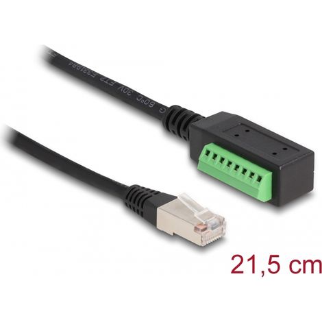 Delock Cable RJ45 Adaptador de Cat.5e macho a bloque de terminales 21,5 cm