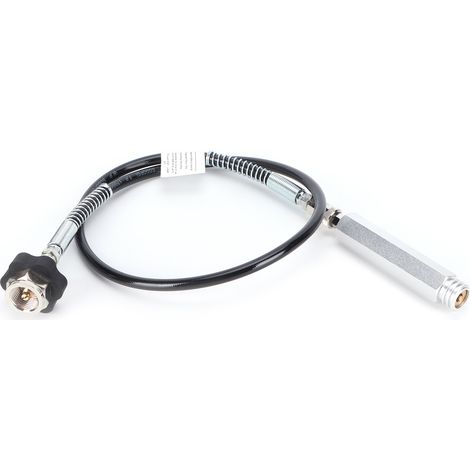 Kit adaptateur pour tuyau de CO2/soda noir de 91 cm (36 po) CGA320 TR21‑4, double filetage, bonne étanchéité, avec matériel de montage (1/5)