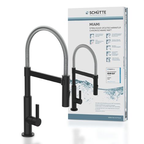 Mitigeur de cuisine à levier unique avec douchette magnétique extractible pour évier, robinet de cuisine Noir (1/5)