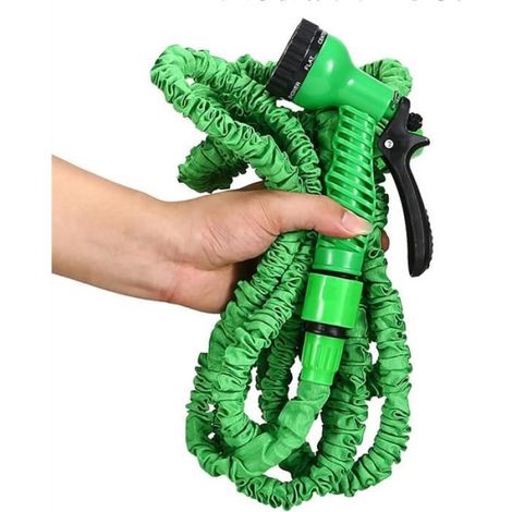 Tuyau d'arrosage extensible - H10411 - Vert - 100FT - 7 modes de sortie d'eau (1/4)