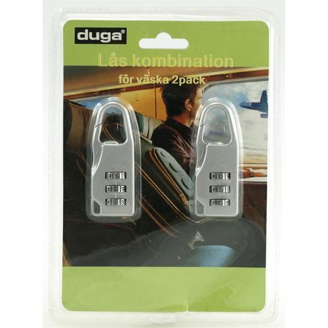 Lot de 2 cadenas à bagages, combinaison reconfigurable, sécurité portable pour valises, sacs à dos et casiers en voyage.-AquaForge (1/5)