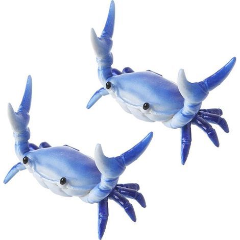 Lot de 2 porte-stylos en forme de crabe. mignons. pour l'haltérophilie. support de rangement. cadeau. papeterie. bleu (1/4)