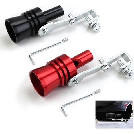 Amplificateur de son d'échappement, lot de 2 unités, en alliage d'aluminium, couleur noire, pour l'installation, la maintenance et une utilisation pratique.-AquaForge (1/3)