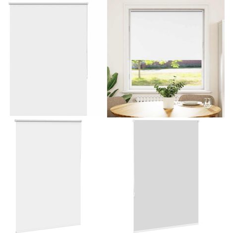vidaXL Verdunkelungsrollo Weiß 95x130cm Stoffbreite 90,7 cm Polyester (1/5)