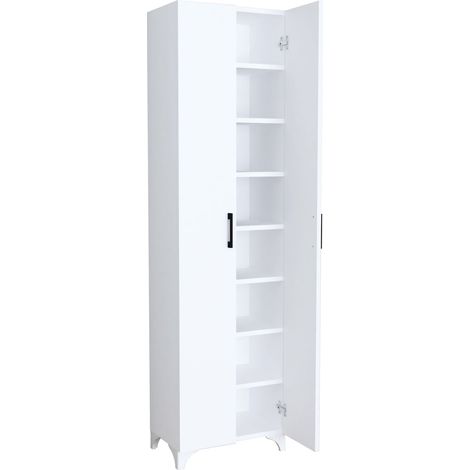 Armario de almacenaje con 8 estantes 178 x 49 x 32 cm blanco 030008927 (1/2)