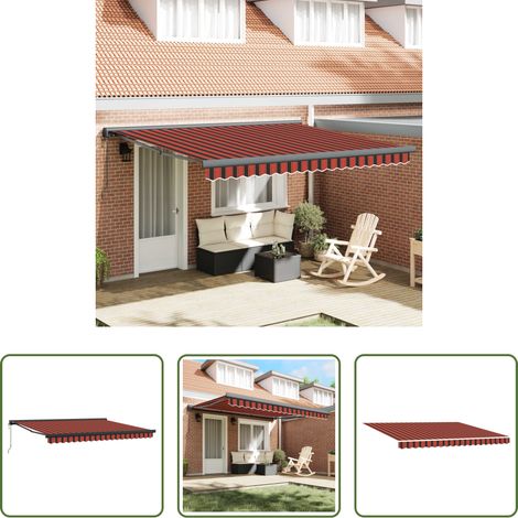 Store rétractable - Auvent Orange et marron 400 x 300 x 165 cm (1/5)