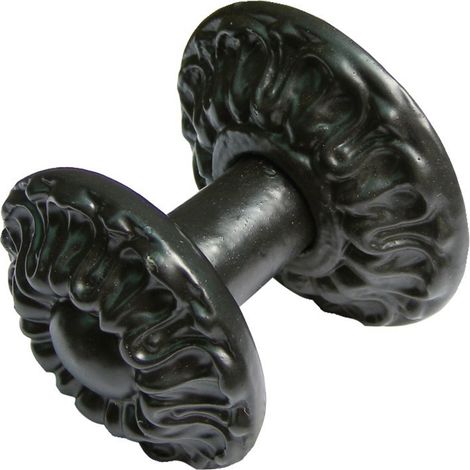 Torbel Dahlia Manilla de puerta negra de fundición 70 mm