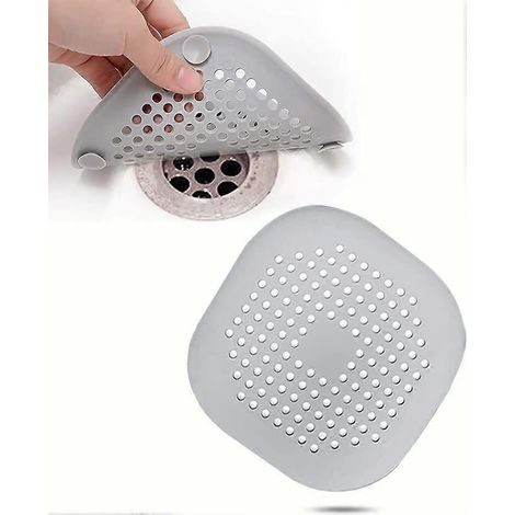 Lot de 4 grilles de vidange en silicone, passoires pour évier de cuisine avec ventouses, crépines pour baignoire, passoires pour évier de cuisine et de salle de bain (1/5)