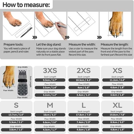 Socks for Cats, Protection Pad for Dogs, Paw Protection, Shoes, Winter Older Dogs (Grey, S) (1/2)
