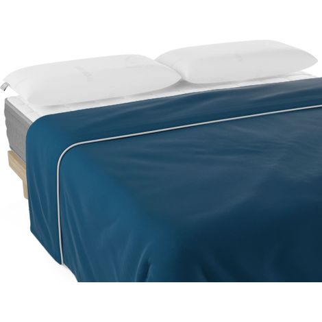 Funda de Edredón Azul 100% Algodón 180 Hilos, Suave, Transpirable, Lavable a 30ºC (1/3)