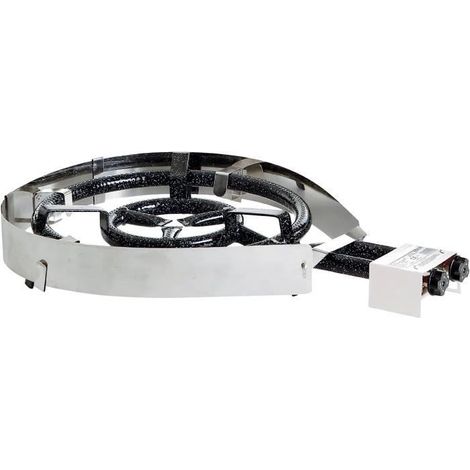 Allgrill Paella Protección contra el calor y el viento de acero inoxidable para quemadores de gas anulares de Ø 60-70 cm (1/2)