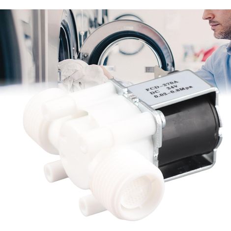 Électrovanne d'entrée en plastique à 4 points normalement fermée G1/2" DC24V (1/5)