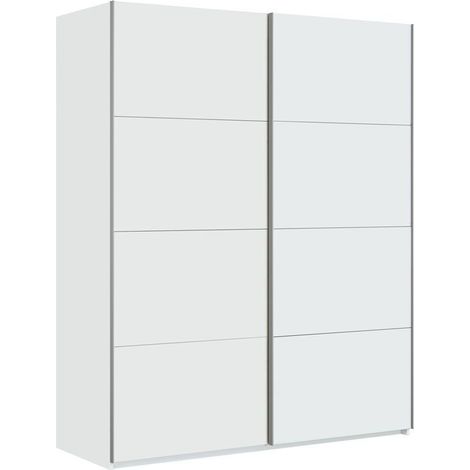 Armario ropero 2 puertas Correderas color Blanco artik Dormitorio Habitación Matrimonio Juvenil 200x150x60 cm (1/10)