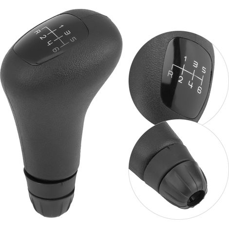 Pomello del cambio a 6 marce compatibile con Mercedes Benz W202 C/E/CLK, ABS nero (1/5)