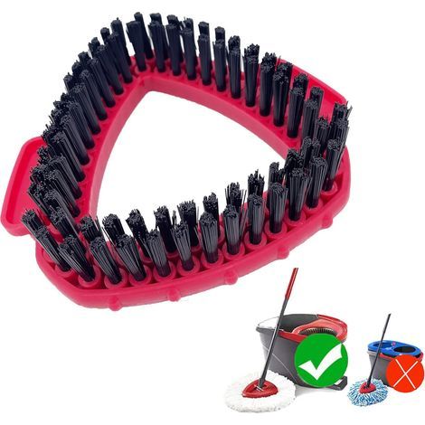 Tête de Brosse à récurer, tête de Brosse de Remplacement pour 1 réservoir, tête de Brosse Rigide Triangulaire, Compatible avec vileda Turbo (1/5)