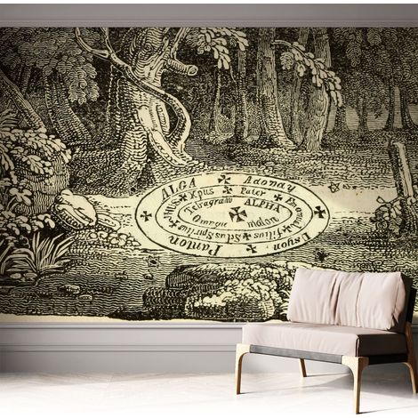 Carta da parati adesiva - lavabile - decorazione murale - per cucina - pellicola decorativa Cerchio magico 312x219 cm (1/5)