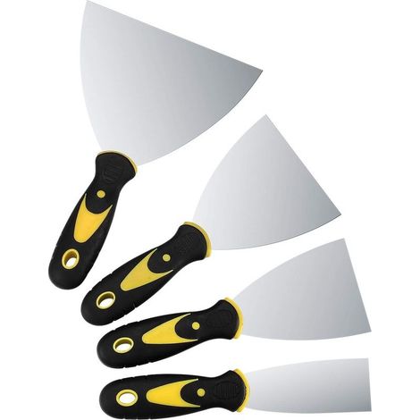 Putty knife, stainless steel spatulas, DIY spatula, putty spatula, plastering spatula - 4 pieces (1/5)