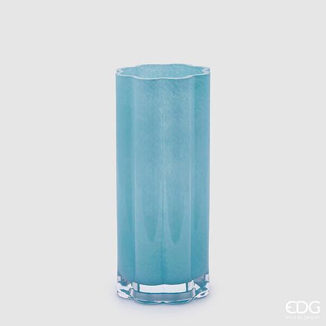 EDG Enzo De Gasperi Vaso Flower H 30 Cm D 13 Cm Colore Acqua (1/3)