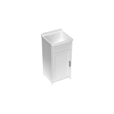 KIT LAVATOIO RESINA ANTIACIDO 40X40 CM BIANCO