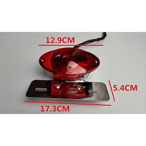 Accessoires pour motos GN125/CG125/Tianjun : feu arrière rétro en métal modifié, feu stop, éclairage de plaque d'immatriculation, feu arrière (placage 2012) (1/5)