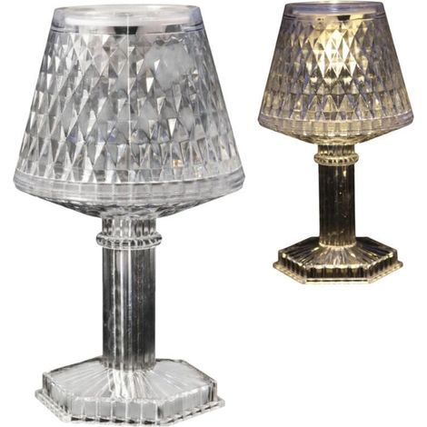 LED-Tischleuchte, batteriebetrieben, transparent, 12 cm (1/5)