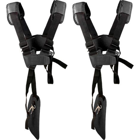 MINKUROW 2 Correas De Hombro Ajustables Para Cortacésped Con Cinturón De Nailon Duradero Para Jardinería O Desbrozadora Para Km, Stihl Fs Desbrozadora (Negro) (1/5)