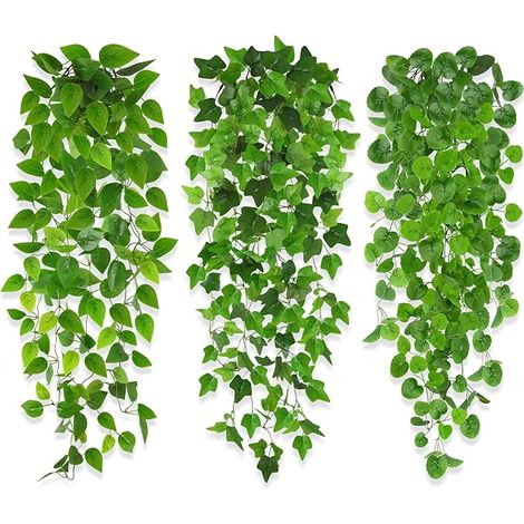 Fausse Plante Tombante Artificielle Interieur Suspendue Verte Lierre Plantes Exterieur pour la Maison Jardin Mur Chambre Décoration (1/5)