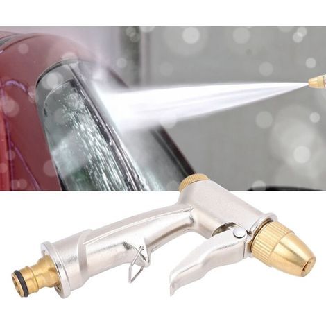 Pistolet à eau de lavage de voiture en laiton pur, Spray de nettoyage domestique à haute pression tout en métal (1/5)