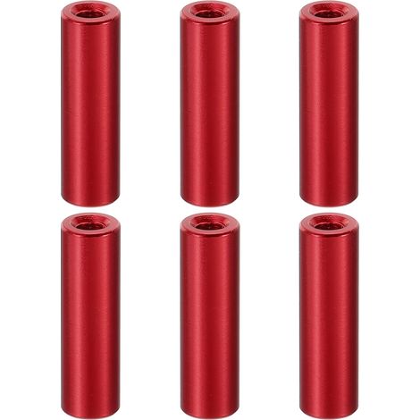 6Pcs Entretoise Filetée M3 en Aluminium 3x6x20mm Rouge (1/5)