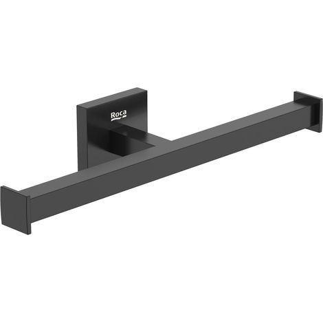 Portarrollo sin tapa doble HOTELS - ROCA Color: Negro (1/2)