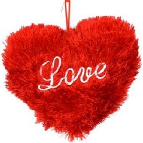 TrAdE Shop Traesio - Cuore Rosso Con Scritta Love In Peluche Appendino 20cm Idea Regalo San Valentino - (1/2)