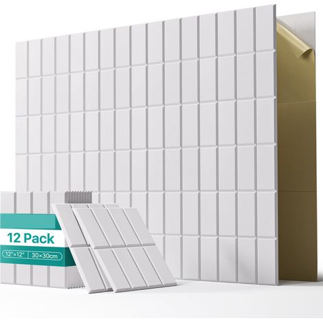 Panneau mural insonorisant en mousse, 12 pièces, autocollant, épaisseur 0,9 cm, adapté aux portes, aux plafonds et aux bureaux à domicile. (1/5)