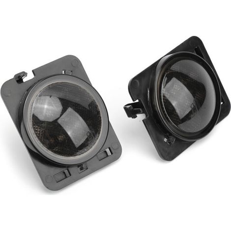 Feu de position latéral LED DC 12V, avec lentille de couleur fumée de remplacement, pour Jeep Wrangler JK JKU 2007 – 2018-DOU
