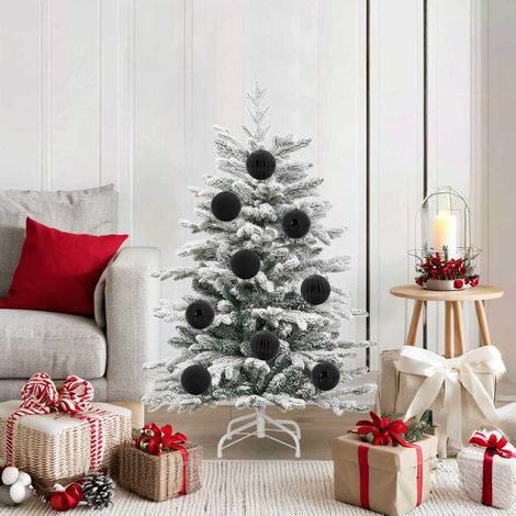 Weihnachtsbaumkugel Set XL 15 pcs Schwarz Kunststoff