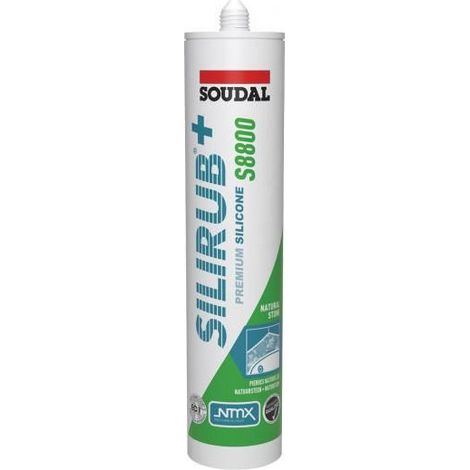 Silirub+ S8800 - Mastic silicone neutre pour pierre naturelle EC 1 PLUS - Soudal -  Beige Bahama