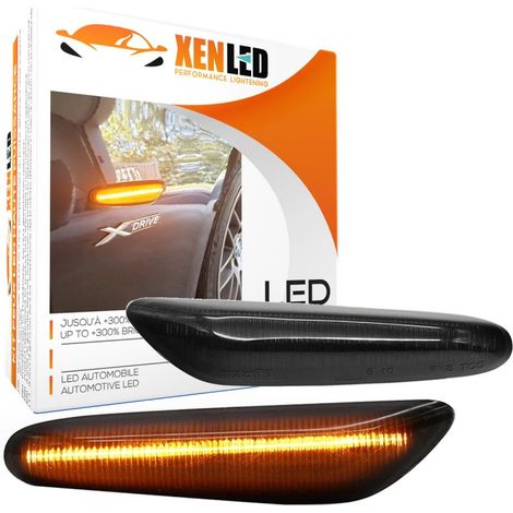 2x Clignotants LED BMW Serie 1 E81 E82, 3 E46 E90 E91 E92, 5 E60 E61, X1 E84 X3 E83 - Fumés - La paire (1/5)