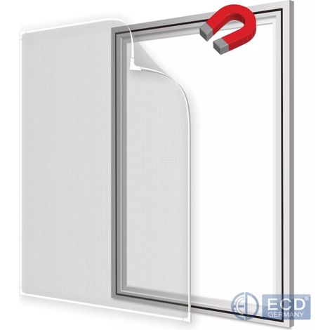 Moustiquaire Magnetique - Treillis En Fibre De Verre Ignifuge Et Résistant - Pour Fenêtre Bois Acier Aluminium PVC - Sans Perçage - 1 Pièce (1/5)