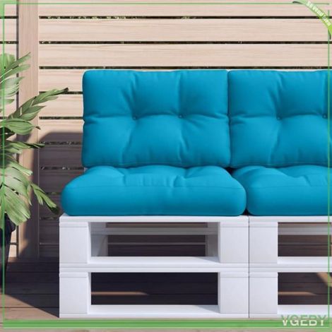 360561 Coussin de palette bleu clair 60x40x12 cm tissu (1/5)