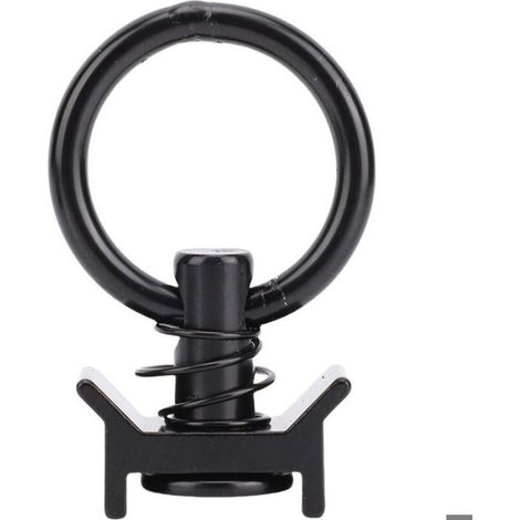 Keenso Accessoires de Voie en L, 12 Pièces de Raccord à Goujon Unique pour Voie en L, capacité de 4 000 LB avec Anneau Rond en Acier (1/5)