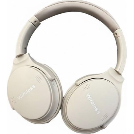 Casque Bluetooth ZPM - Casque supra-auriculaire, son haute fidélité, réduction de bruit, longue autonomie, confort optimal, multicolore - Beige (1/5)