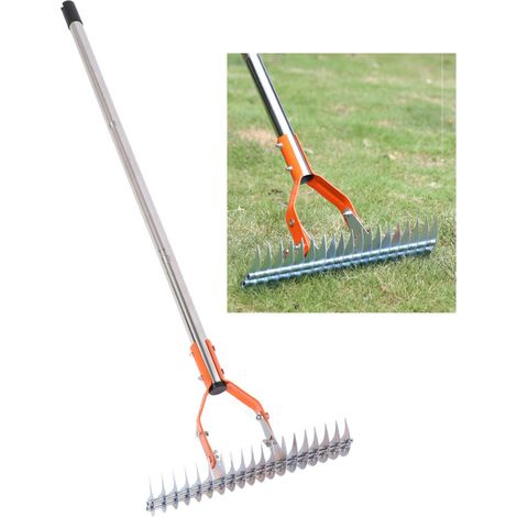 Râteau de Gazon Multifonction pour Jardin et Pelouse, Durable, 3 Pièces - KZQ